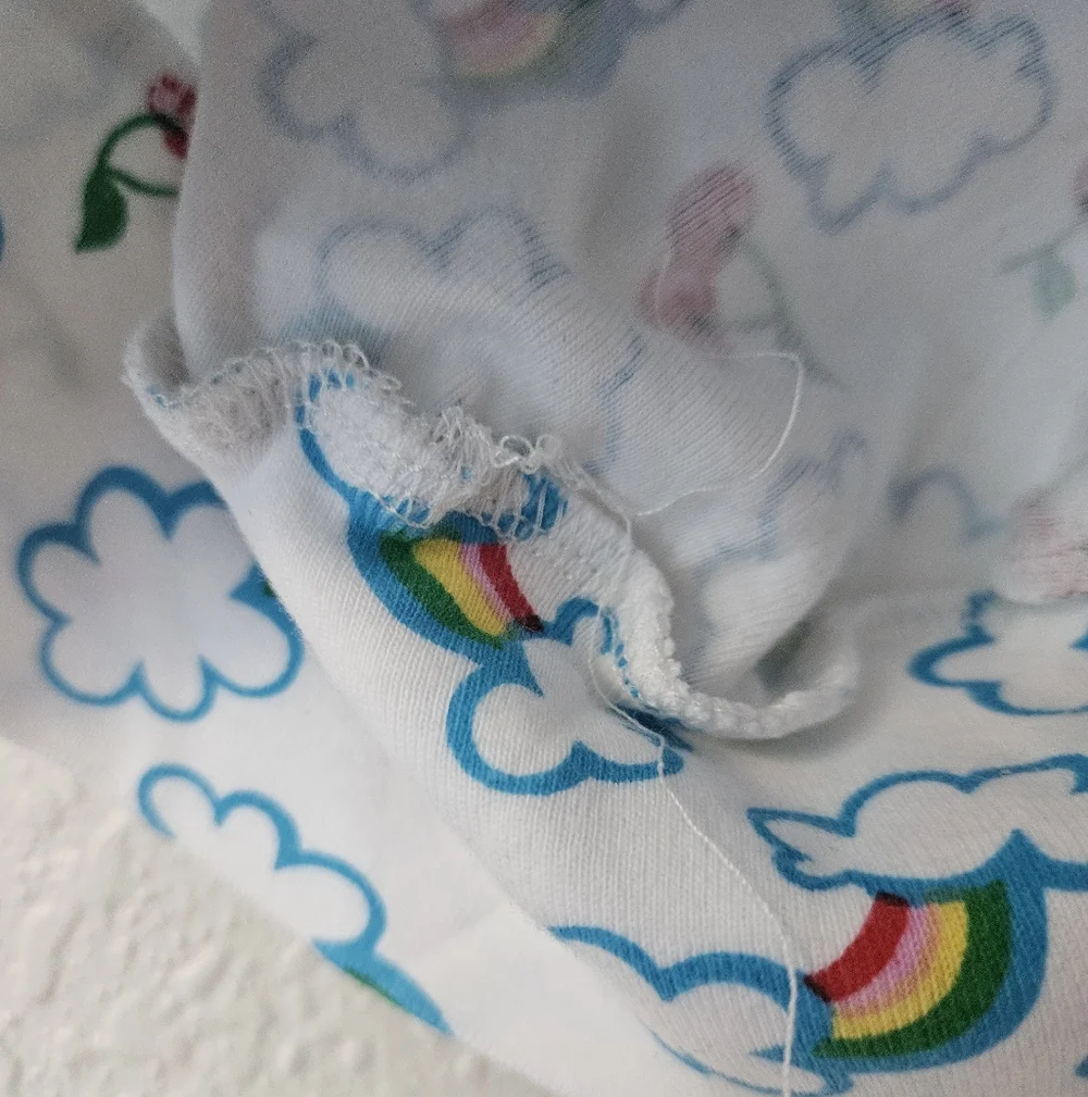 baby rainbows clouds and cherries 100% cotton hat indie